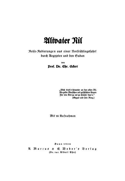 Cover image for book Altvater Nil