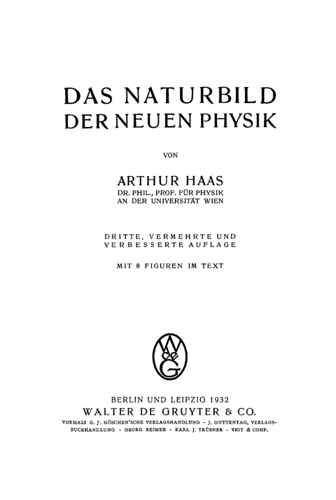 Cover image for book Das Naturbild der neuen Physik