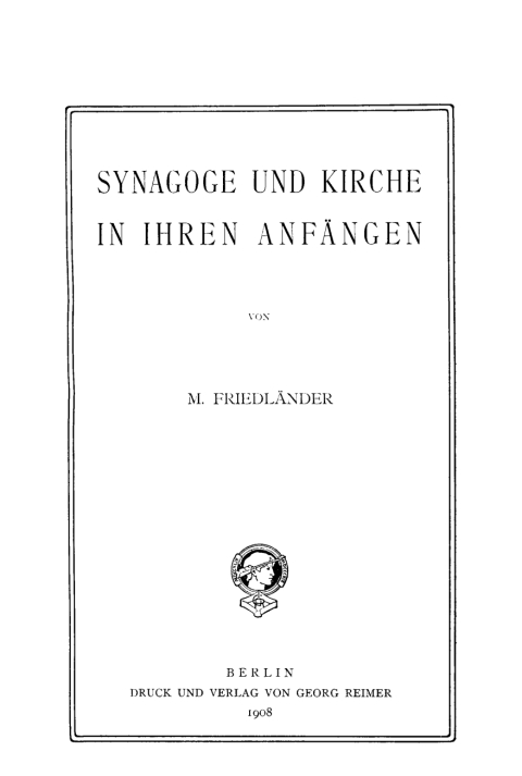 Cover image for book Synagoge und Kirche in ihren Anfängen