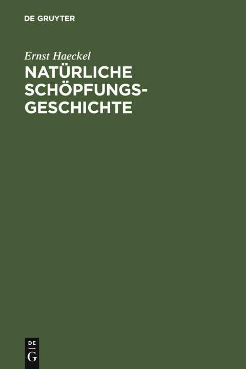 Cover image for book Natürliche Schöpfungsgeschichte