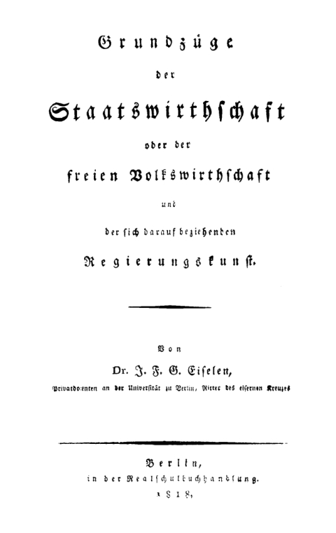 Cover image for book Grundzüge der Staatswirthschaft oder der freien Volkswirthschaft und der sich darauf beziehenden Regierungskunst