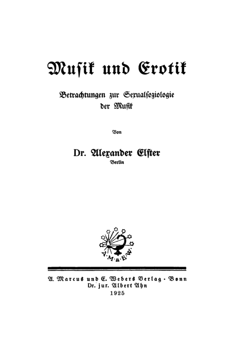 Cover image for book Musik und Erotik