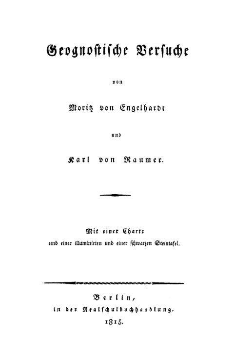 Cover image for book Geognostische Versuche