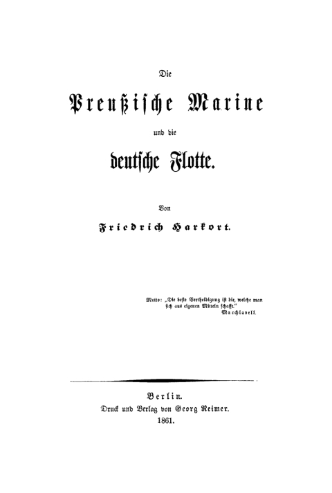 Cover image for book Die preußische Marine und die deutsche Flotte