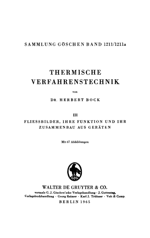Cover image for book Fließbilder, ihre Funktion und ihr Zusammenbau aus Geräten