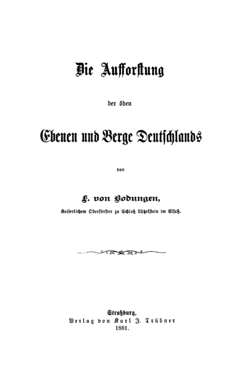 Cover image for book Die Aufforstung der öden Ebenen und Berge Deutschlands