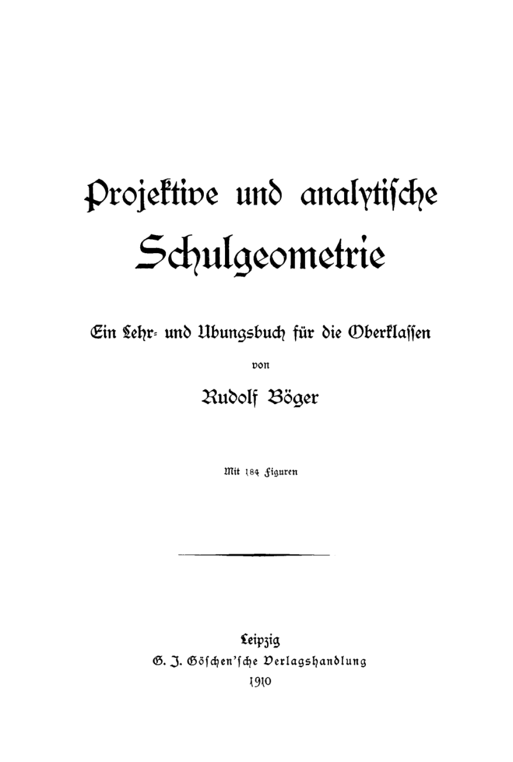 Page Fidelity Projektive und analytische Schulgeometrie; $179.81