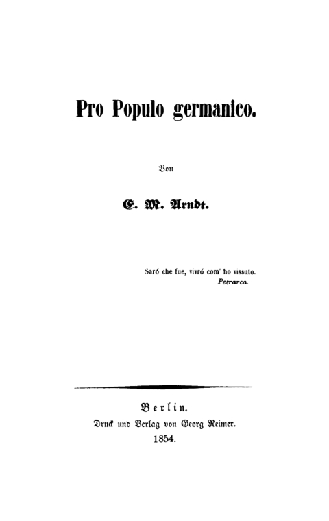Cover image for book Pro populo germanico