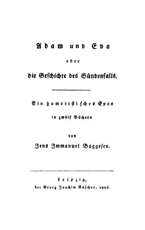 Cover image for book Adam und Eva, oder die Geschichte des Sündenfalls