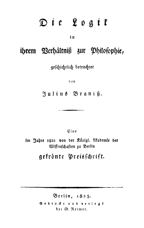 Cover image for book Die Logik in ihrem Verhältnis zur Philosophie, geschichtlich betrachtet