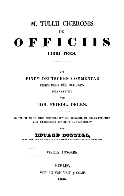 Cover image for book M. Tullii Ciceronis De Officiis