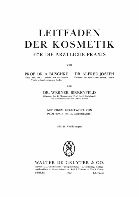 Cover image for book Leitfaden der Kosmetik für die ärztliche Praxis