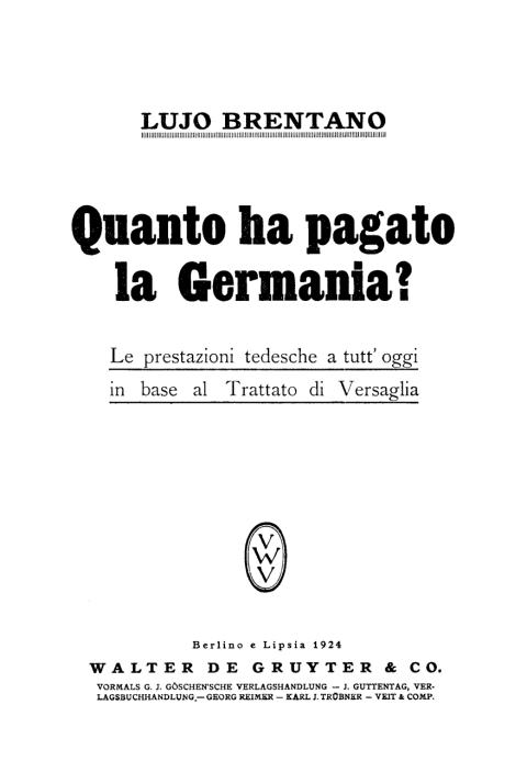 Cover image for book Quanto ha pagato la Germania?