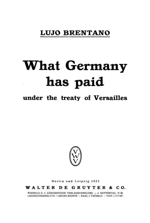 Cover image for book What Germany has paid