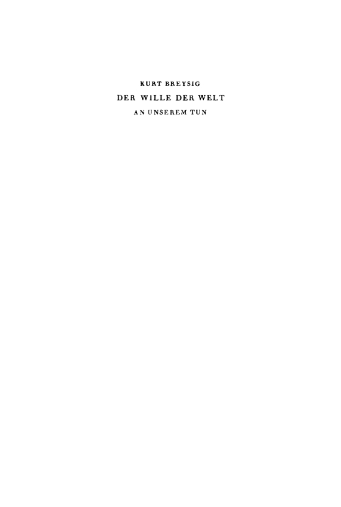 Cover image for book Der Wille der Welt an unserem Tun