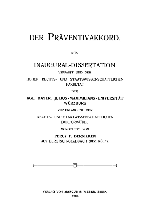 Cover image for book Der Präventivakkord