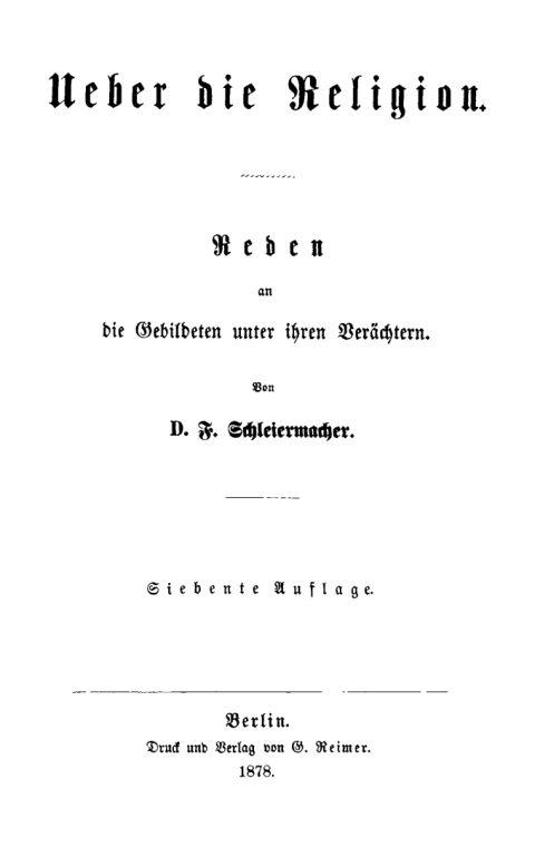 Cover image for book Ueber die Religion
