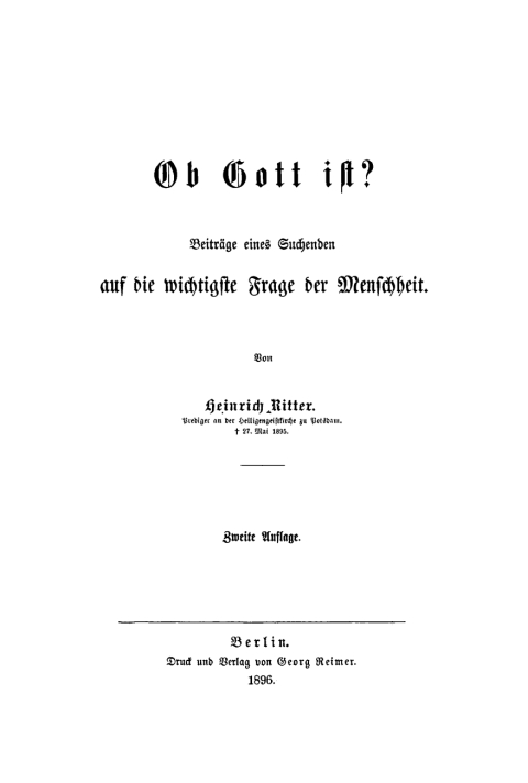 Cover image for book Ob Gott ist?