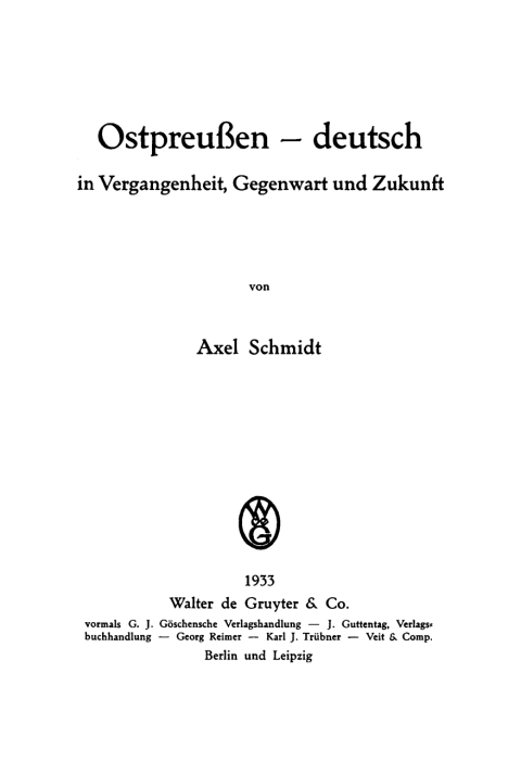 Cover image for book Ostpreussen - deutsch