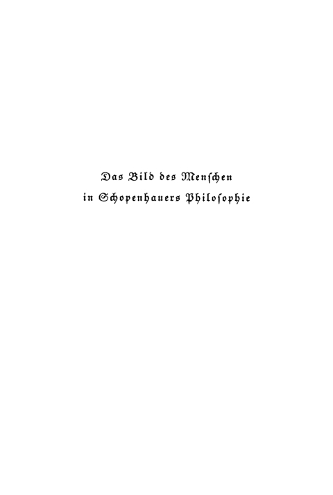 Cover image for book Das Bild des Menschen in Schopenhauers Philosophie