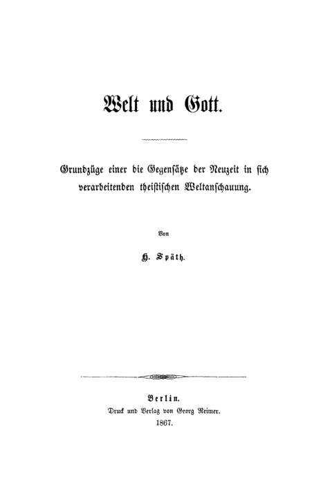 Cover image for book Welt und Gott