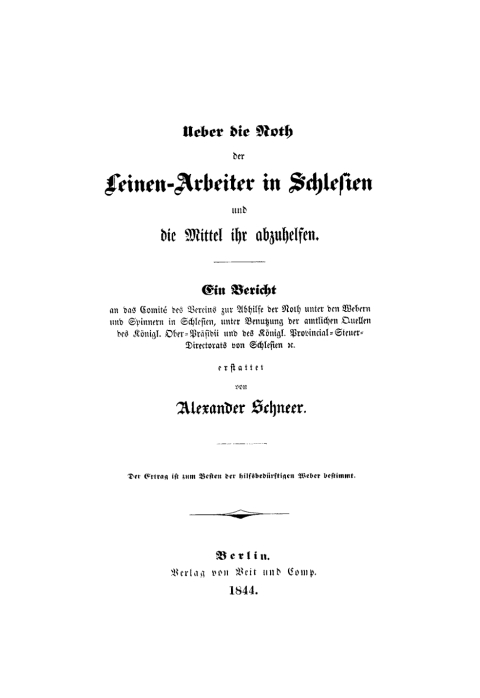 Cover image for book Ueber die Noth der Leinen-Arbeiter in Schlesien und die Mittel ihr abzuhelfen