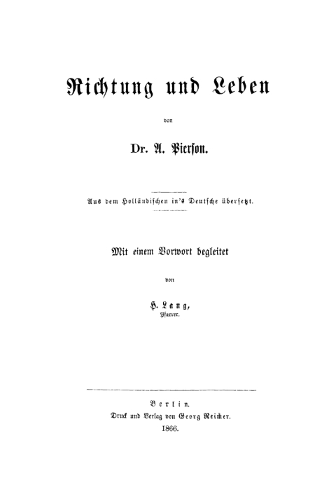Cover image for book Richtung und Leben