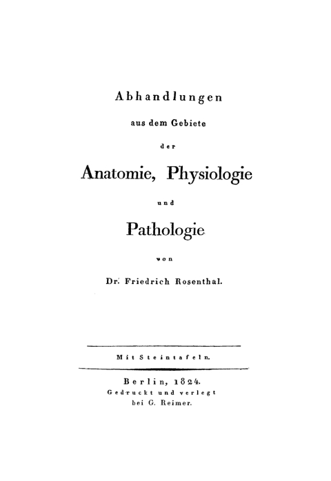 Cover image for book Abhandlungen aus dem Gebiete der Anatomie, Physiologie und Pathologie