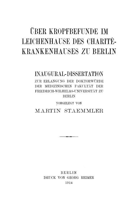 Cover image for book Über Kropfbefunde im Leichenhause des Charité-Krankenhauses zu Berlin