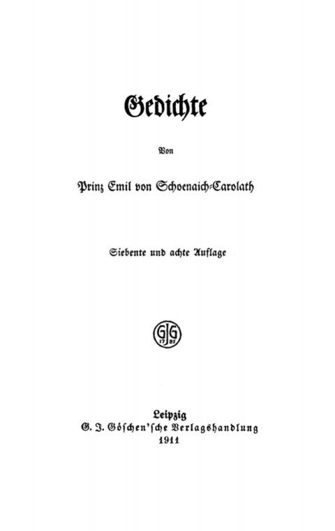 Cover image for book Gedichte