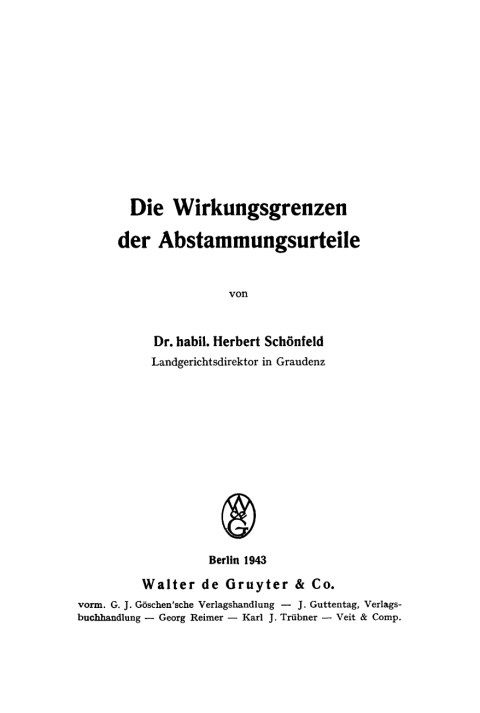 Cover image for book Die Wirkungsgrenzen der Abstammungsurteile