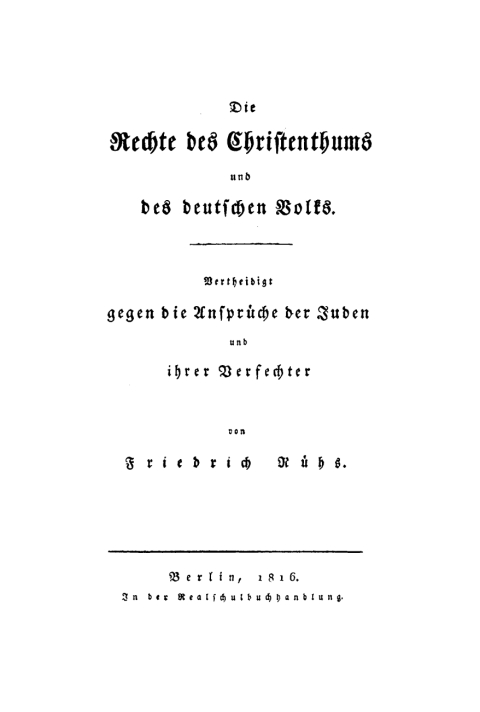 Cover image for book Die Rechte des Christenthums und des deutschen Volks