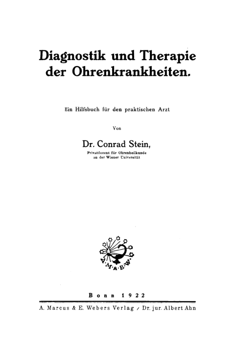Cover image for book Diagnostik und Therapie der Ohrenkrankheiten