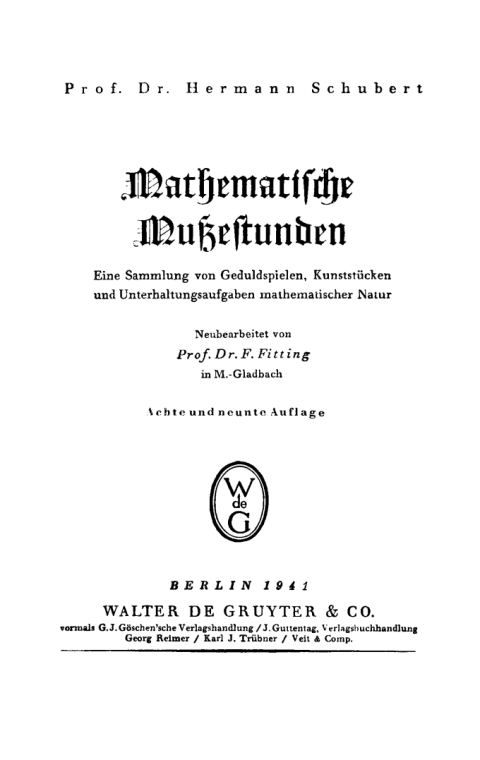 Mathematische MuÃestunden 