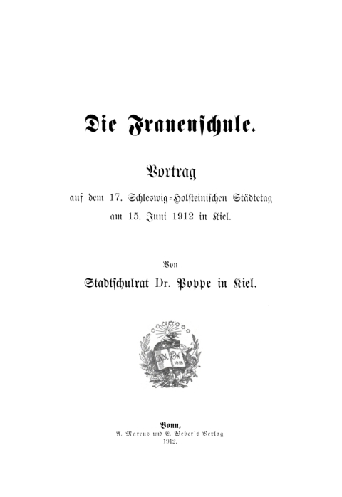Cover image for book Die Frauenschule