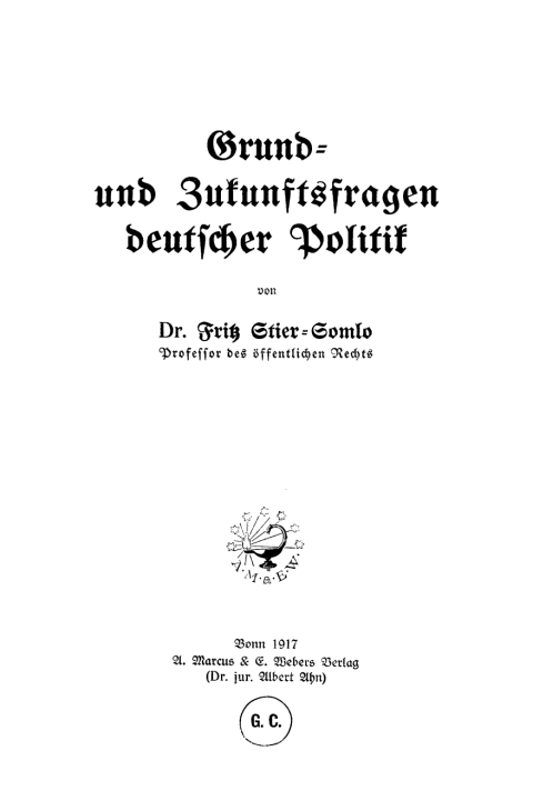 Cover image for book Grund- und Zukunftsfragen deutscher Politik