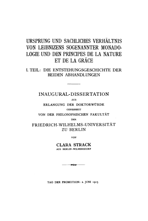 Cover image for book Ursprung und sachliches Verhältnis von Leibnizens sogenannter Monadologie und den Principes de la nature et de la grâce