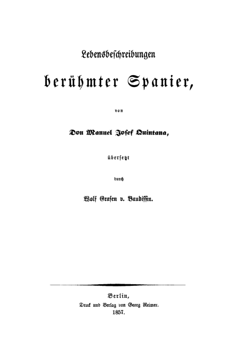 Cover image for book Lebensbeschreibungen berühmter Spanier