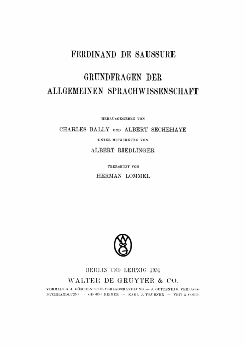 Cover image for book Grundfragen der allgemeinen Sprachwissenschaft