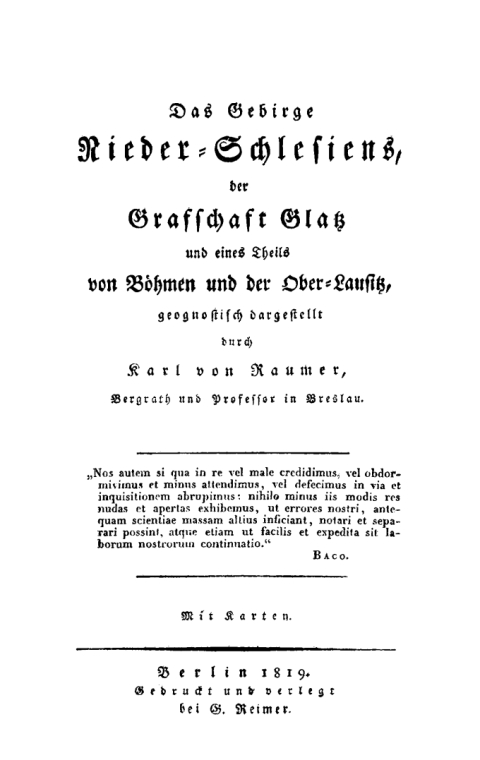 Cover image for book Das Gebirge Nieder-Schlesiens, der Grafschaft Glatz und eines Theils von Böhmen und der Ober-Lausitz, geognostisch dargestellt