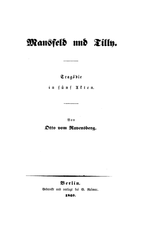Cover image for book Mansfeld und Tilly