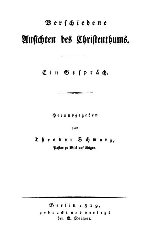 Cover image for book Verschiedene Ansichten des Christenthums