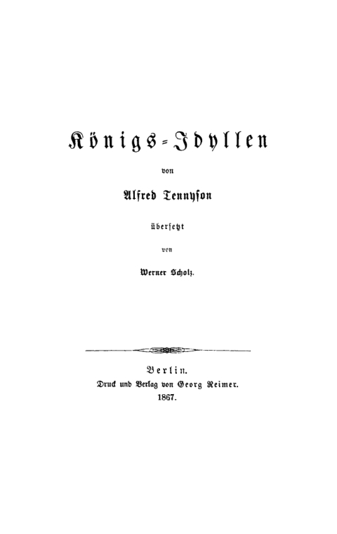 Cover image for book Königs-Idyllen