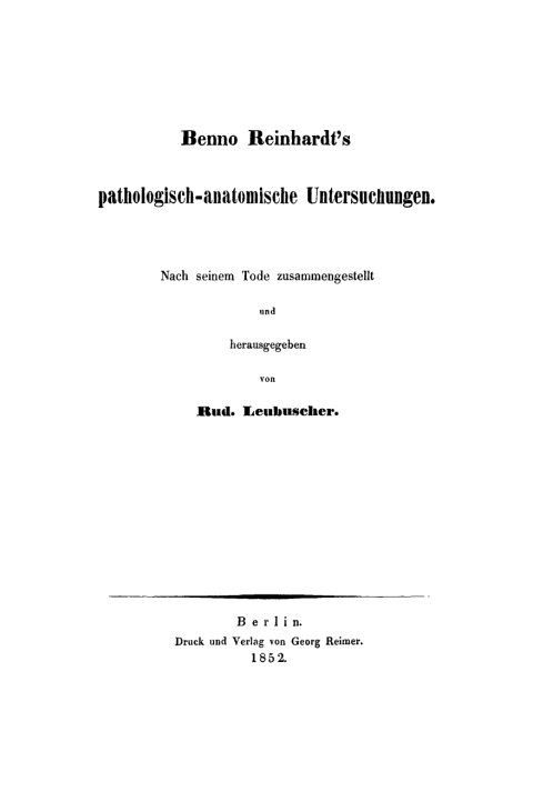 Cover image for book Pathologisch-anatomische Untersuchungen