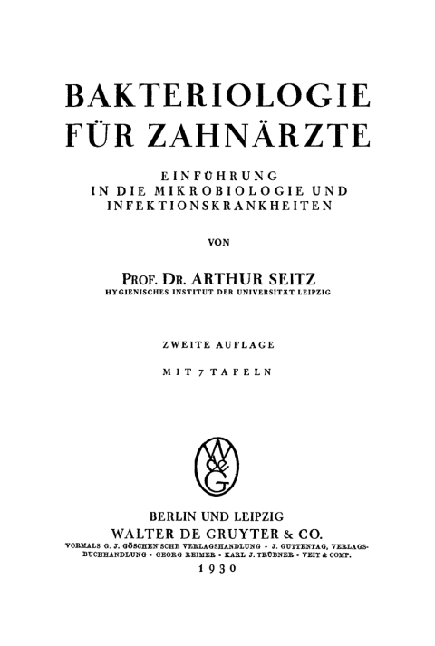Cover image for book Bakteriologie für Zahnärzte