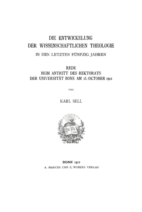 Cover image for book Die Entwickelung der wissenschaftlichen Theologie in den letzten fünfzig Jahren