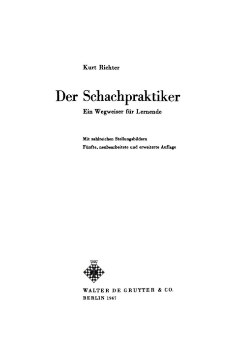 Cover image for book Der Schachpraktiker