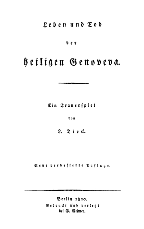 Cover image for book Leben und Tod der heiligen Genoveva
