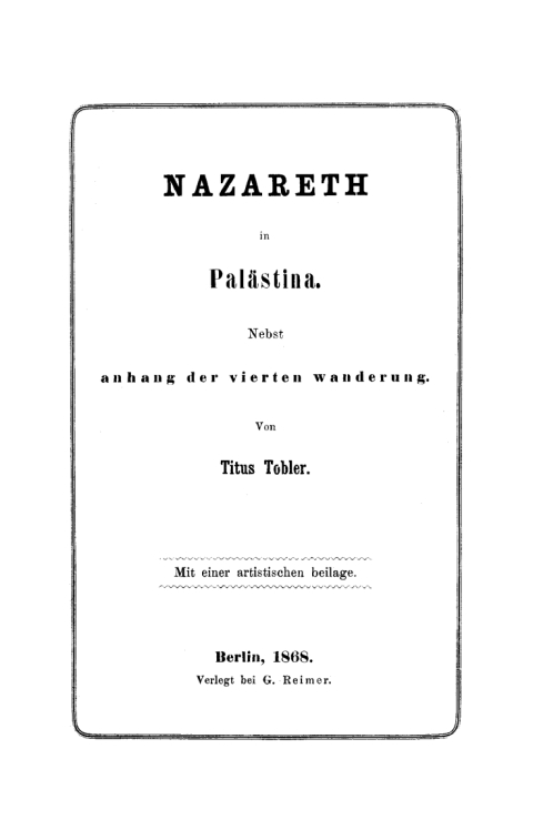 Cover image for book Nazareth in Palästina