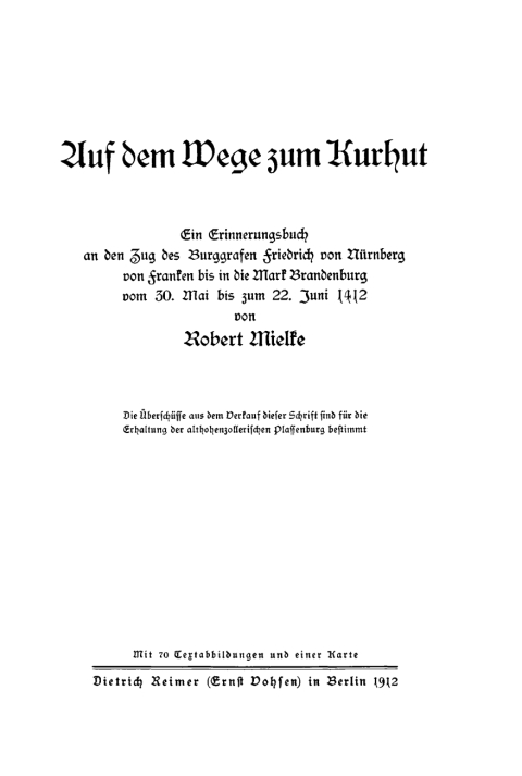 Cover image for book Auf dem Wege zum Kurhut